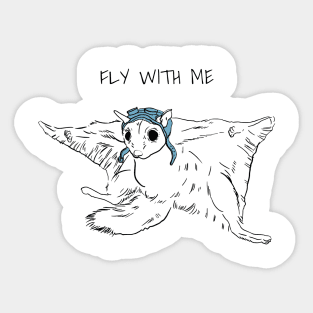 Fly with Me Sticker